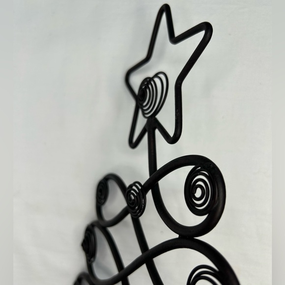 Tabletop Christmas Card Photo Holder Tree Display Black Metal - Picture 6 of 9